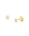 Tiny Blessings Girls' 14k Gold Little Darling Genuine Diamond Stud Earrings - Baby, Little Kid, Big Kid In K Yellow Gold
