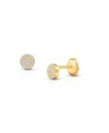 Tiny Blessings Girls' 14k Gold Micro Pave Rounds Studs Screw Back Earrings - Baby, Little Kid, Big Kid In K Yellow Gold