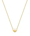 Tiny Blessings Kids' Girls' 14k Gold Mini Sliding Heart & Engraved Initial 13-14 Necklace - Children In K Gold - A