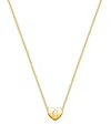 Tiny Blessings Kids' Girls' 14k Gold Mini Sliding Heart & Engraved Initial 13-14 Necklace - Children In K Gold - C