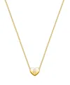 Tiny Blessings Kids' Girls' 14k Gold Mini Sliding Heart & Engraved Initial 13-14 Necklace - Children In K Gold - E
