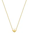 Tiny Blessings Kids' Girls' 14k Gold Mini Sliding Heart & Engraved Initial 13-14 Necklace - Children In K Gold - I