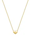 Tiny Blessings Kids' Girls' 14k Gold Mini Sliding Heart & Engraved Initial 13-14 Necklace - Children In K Gold - L
