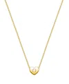 Tiny Blessings Kids' Girls' 14k Gold Mini Sliding Heart & Engraved Initial 13-14 Necklace - Children In K Gold - O