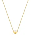 Tiny Blessings Kids' Girls' 14k Gold Mini Sliding Heart & Engraved Initial 13-14 Necklace - Children In K Gold - V