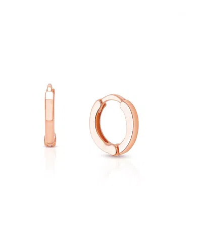 Tiny Blessings Girls' 14k Gold Modern Tiny 9mm Huggie Hoop Earrings - Baby, Little Kid, Big Kid In K Rose Gold