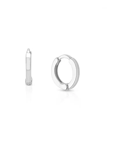 Tiny Blessings Girls' 14k Gold Modern Tiny 9mm Huggie Hoop Earrings - Baby, Little Kid, Big Kid In K White Gold