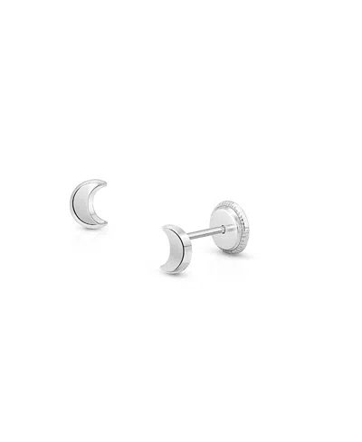 Tiny Blessings Girls' 14k Gold Moonlight Studs Screw Back Earrings - Baby, Little Kid, Big Kid In K White Gold
