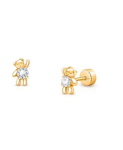 Tiny Blessings Girls' 14k Gold On Titanium Baby Bear Stud Earrings - Baby, Little Kid, Big Kid