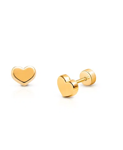 Tiny Blessings Girls' 14k Gold On Titanium Golden Heart Stud Earrings - Baby, Little Kid, Big Kid