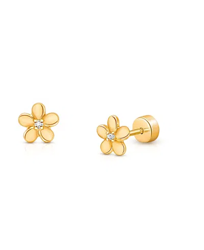 Tiny Blessings Girls' 14k Gold On Titanium Golden Petals Stud Earrings - Baby, Little Kid, Big Kid