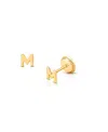 Tiny Blessings Girls' 14k Gold Tiny Initial Studs Screw Back Earrings - Baby, Little Kid, Big Kid In K Gold - M