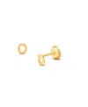 Tiny Blessings Girls' 14k Gold Tiny Initial Studs Screw Back Earrings - Baby, Little Kid, Big Kid In K Gold - O