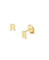 Tiny Blessings Girls' 14k Gold Tiny Initial Studs Screw Back Earrings - Baby, Little Kid, Big Kid In K Gold - R