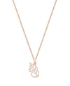 Tiny Blessings Kids' Children's 14k Gold Unicorn Dreams Girls' 12-14 Necklace In K Rose Gold