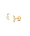 Tiny Blessings Girls' 14k Lucky Stars Studs Screw Back Earrings - Baby, Little Kid, Big Kid In K Yellow Gold
