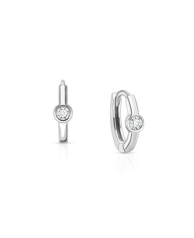 Tiny Blessings Kids' Girls' Sterling Silver 9mm Birthstone Huggie Hoops Earrings