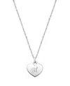 Tiny Blessings Kids' Girls' Sterling Silver Baby Heart & Engraved Initial 13-14 Necklace - Children In Silver - M