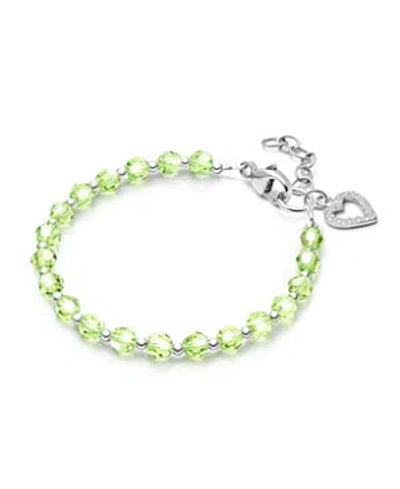 Tiny Blessings Girls' Sterling Silver Birthstone Crystal 6.25 Bracelet - Baby, Little Kid, Big Kid In August