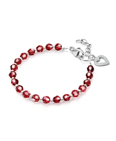 Tiny Blessings Girls' Sterling Silver Birthstone Crystal 6.25 Bracelet - Baby, Little Kid, Big Kid In January