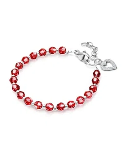 Tiny Blessings Girls' Sterling Silver Birthstone Crystal 6.25 Bracelet - Baby, Little Kid, Big Kid In July