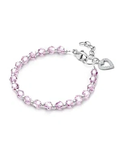 Tiny Blessings Girls' Sterling Silver Birthstone Crystal 6.25 Bracelet - Baby, Little Kid, Big Kid In June