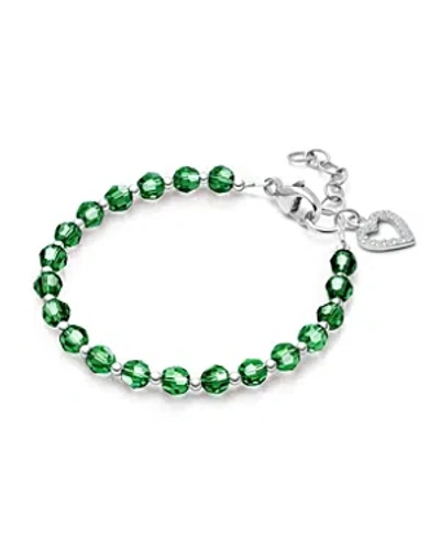 Tiny Blessings Girls' Sterling Silver Birthstone Crystal 6.25 Bracelet - Baby, Little Kid, Big Kid In May