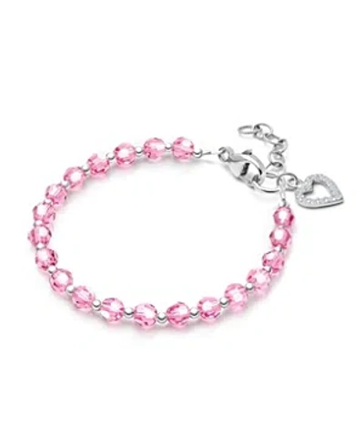 Tiny Blessings Girls' Sterling Silver Birthstone Crystal 6.25 Bracelet - Baby, Little Kid, Big Kid In October