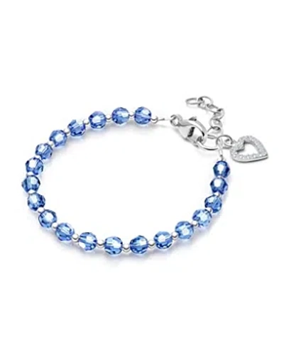 Tiny Blessings Girls' Sterling Silver Birthstone Crystal 6.25 Bracelet - Baby, Little Kid, Big Kid In September