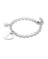 Tiny Blessings Kids' Girls' Sterling Silver Classic Charm Bracelet & Engraved Initial 6.25 Bracelet - Children In Silver - I