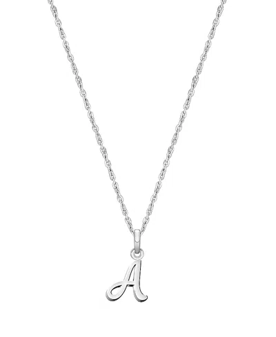 Tiny Blessings Kids' Girls' Sterling Silver Initial 13-14 Necklace - Children In Silver - A