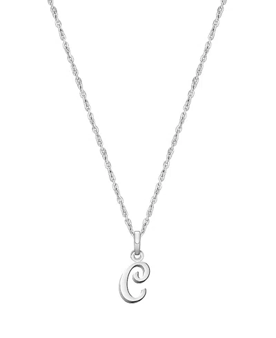 Tiny Blessings Kids' Girls' Sterling Silver Initial 13-14 Necklace - Children In Silver - C