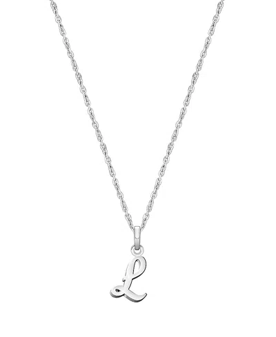 Tiny Blessings Kids' Girls' Sterling Silver Initial 13-14 Necklace - Children In Silver - L