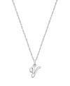 Tiny Blessings Kids' Girls' Sterling Silver Initial 13-14 Necklace - Children In Silver - V