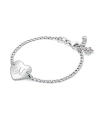 Tiny Blessings Children's Sterling Silver Lovely Heart Id Bracelet & Engraved Initial Girls' 6 Bracelet In Silver - N