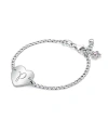Tiny Blessings Kids' Children's Sterling Silver Lovely Heart Id Bracelet & Engraved Initial Girls' 6 Bracelet In Silver - P