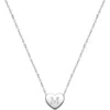 Tiny Blessings Kids'  Sterling Silver Mini Sliding Heart & Engraved Initial 12-14" Necklace In Metallic