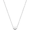 Tiny Blessings Kids'  Sterling Silver Mini Sliding Heart & Engraved Initial 12-14" Necklace In Metallic