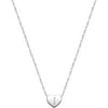 Tiny Blessings Kids'  Sterling Silver Mini Sliding Heart & Engraved Initial 12-14" Necklace In Metallic