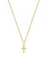 Tiny Blessings Unisex Children's 14k Gold Divine Light Cross 13-14 Necklace In K Gold