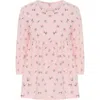Tiny By Tiny Tribe Sweet Flowers Long Sleeve Stretch Cotton Dress In Pink