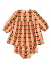 Tiny Cottons Apple-print Dress Set In Pink