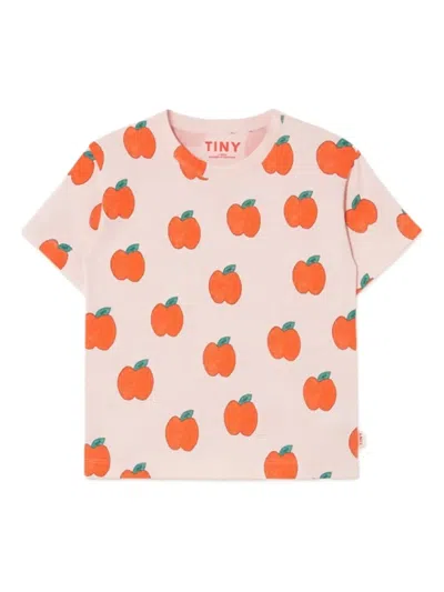 Tiny Cottons Kids' Apple-print T-shirt In Pink