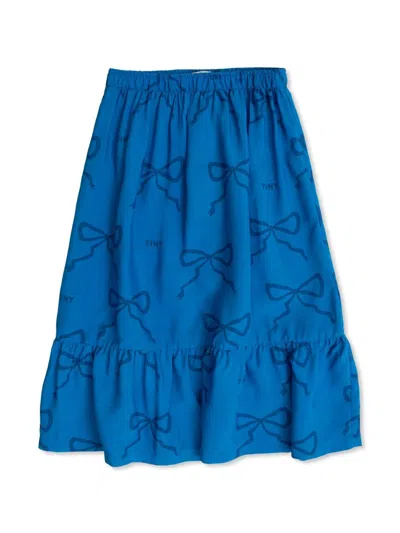 Tiny Cottons Kids' Bow-print Skirt In Blue