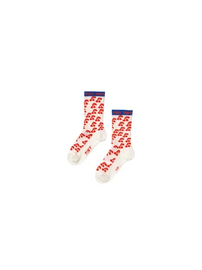 Tiny Cottons Cherry Print Socks In White
