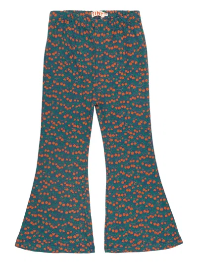 Tiny Cottons Cherry-print Trousers In Blue