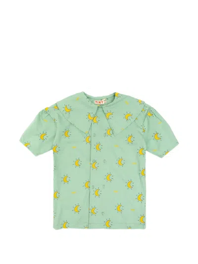 Tiny Cottons Collared Dress In Green