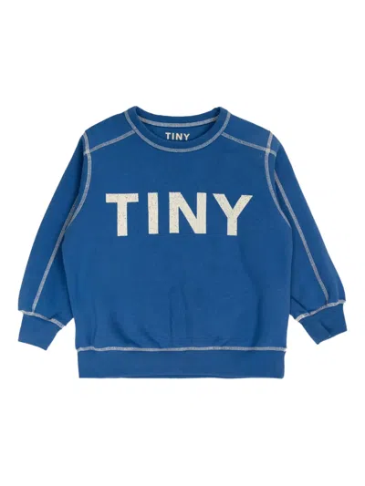 Tiny Cottons Contrast-stitch Sweatshirt In Blue
