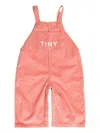 Tiny Cottons Corduroy Embroidered-logo Dungarees In Pink