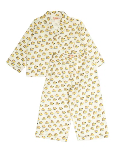 Tiny Cottons Dog-print Pyjamas In White